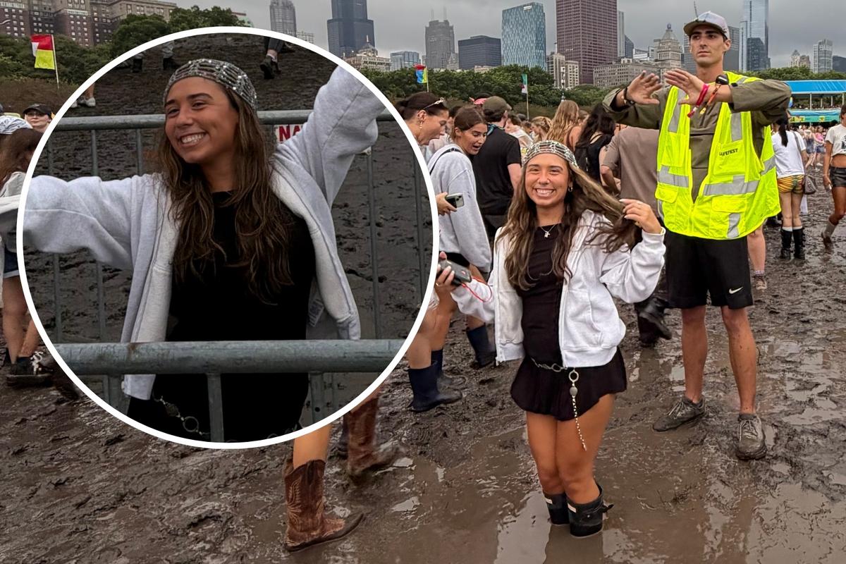 Woman Got Stuck In A Mud Hole At Lollapalooza + We Talked to Her