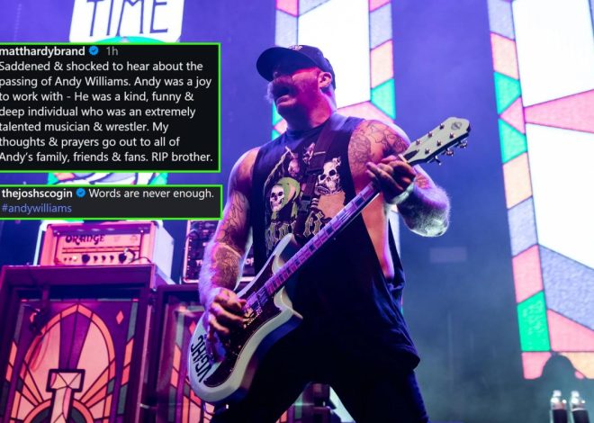 Rockers + Wrestlers Pay Tribute to Late Guitarist Andy Williams